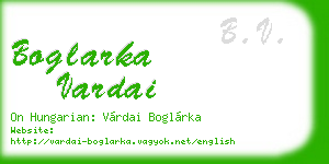 boglarka vardai business card