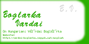 boglarka vardai business card